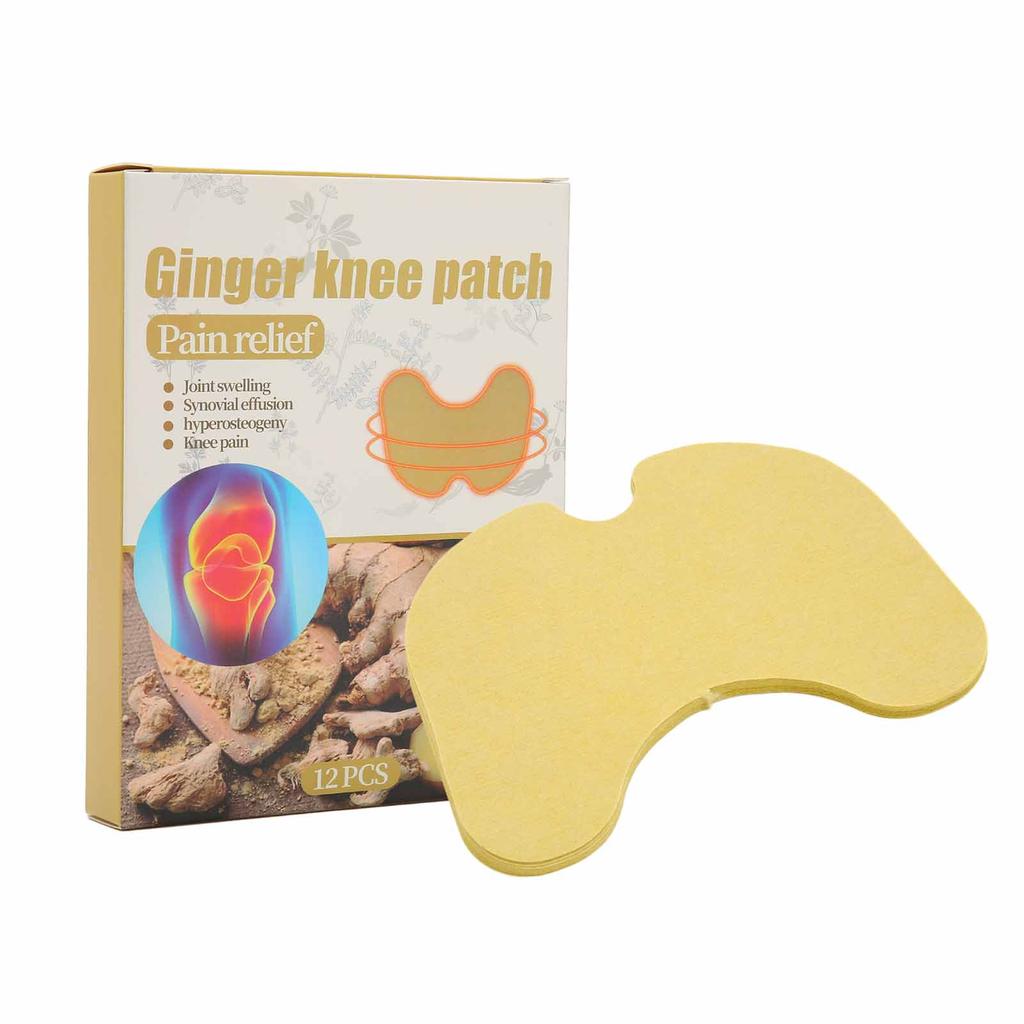 24 Pcs Knee Stickers Home Herbal Heating Moxibustion Ginger Pain Relieving Knee Patch Heat Patches