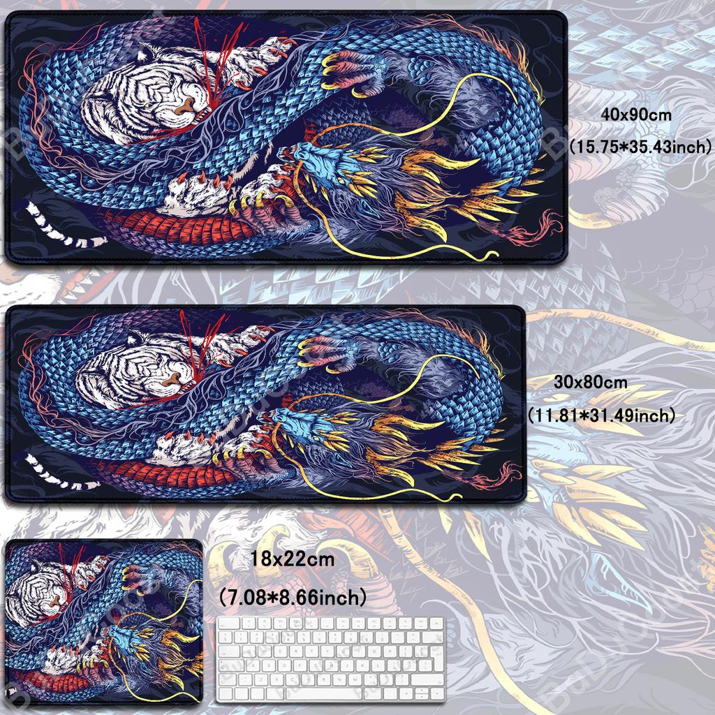 Xxl Gamer Laptop Desk Mat Large Mouse Pad Japanese Dragon Gaming Accessories HD Print Office Computer Antislip Keyboard Mousepad