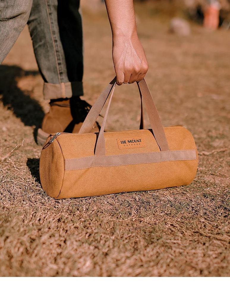 Camping Ground Nail & Tool Storage Bag - Portable Cylinder Organizer for Outdoor Accessories