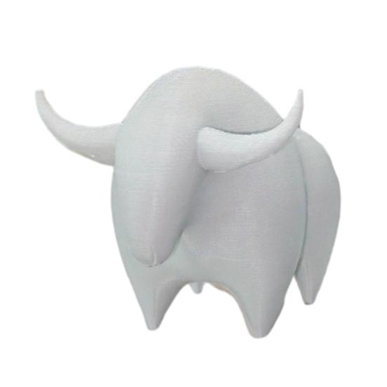 3D Printed Bull Figurine Mini Bull Animal Statue Collectible Desktop Ornament for Shelf