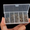 5 Size Stainless Steel Fishing Split Rings High Strength Large Tensile Force Lure Connector Loop Set 200Pcs For Tackle Box