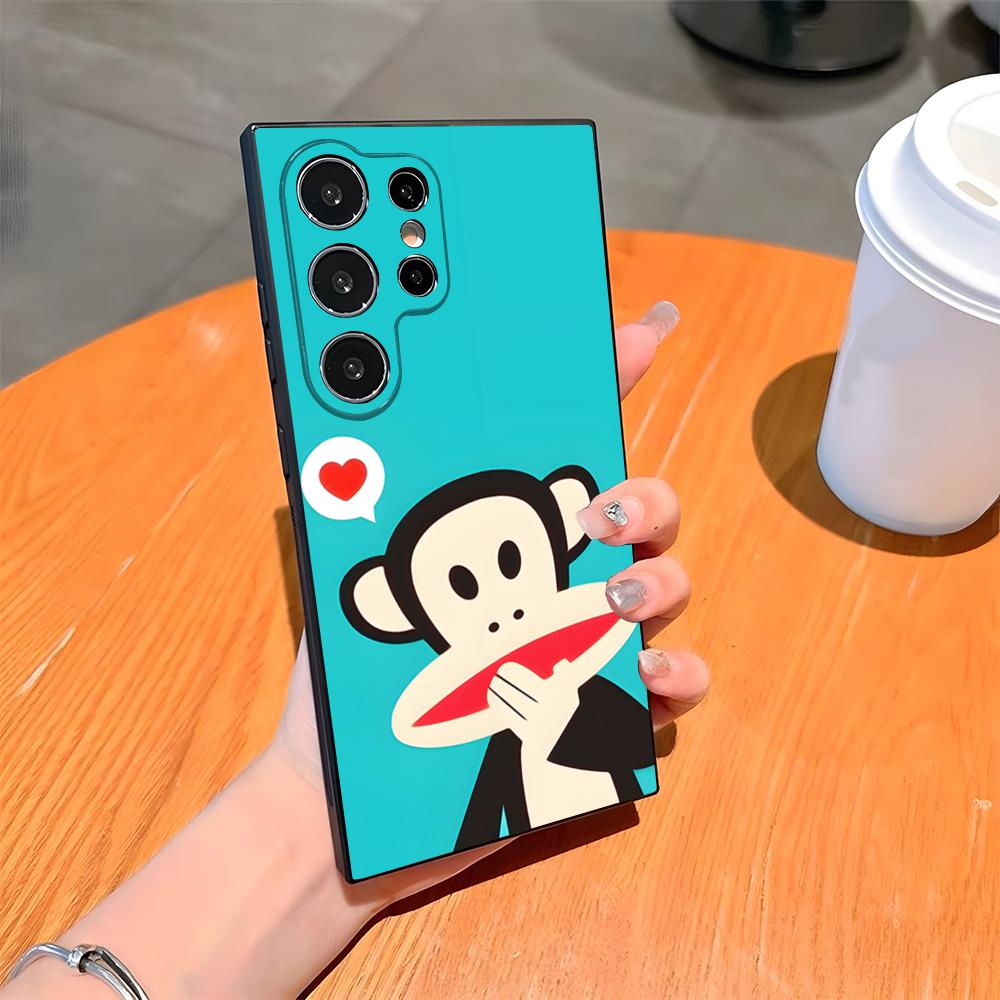 P-Paul F-Frank Big Mouth Monkey Phone Case For Samsung S26 S25 Ultra S24 S23 Fe S22 S20 S21 Plus A54 A34 A53 A16 Back Cover