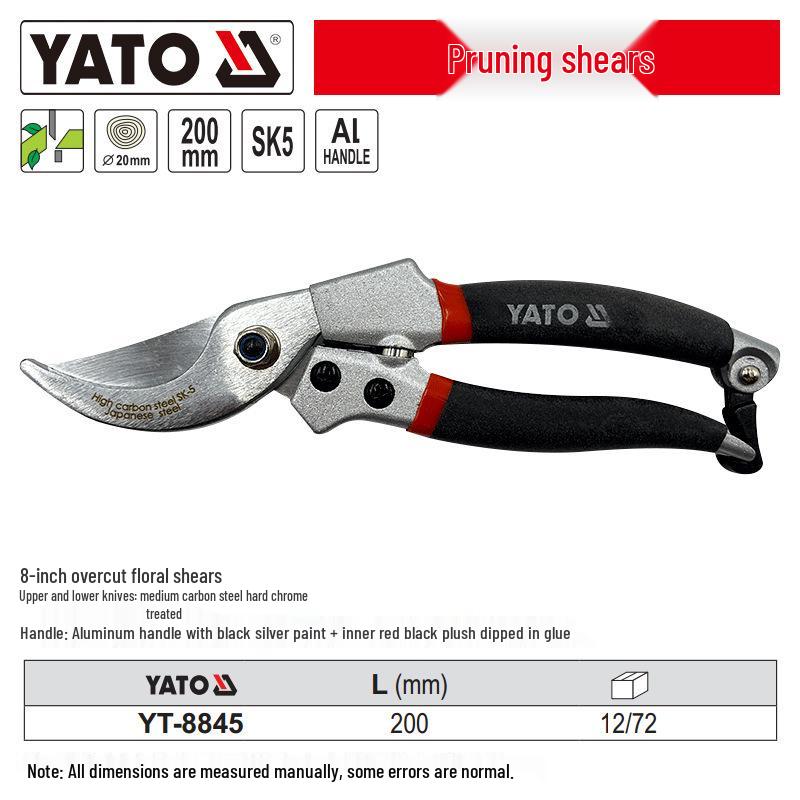 YATO Garden Shears for Pruning, Grafting, and Cutting Thick Branches
