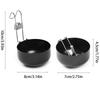Egg Cooker Ring Large Capacity 2X Non-stick Fried Egg Molds with Removable Foldable Handle Anti-Scald Silicone Cover Pancake
