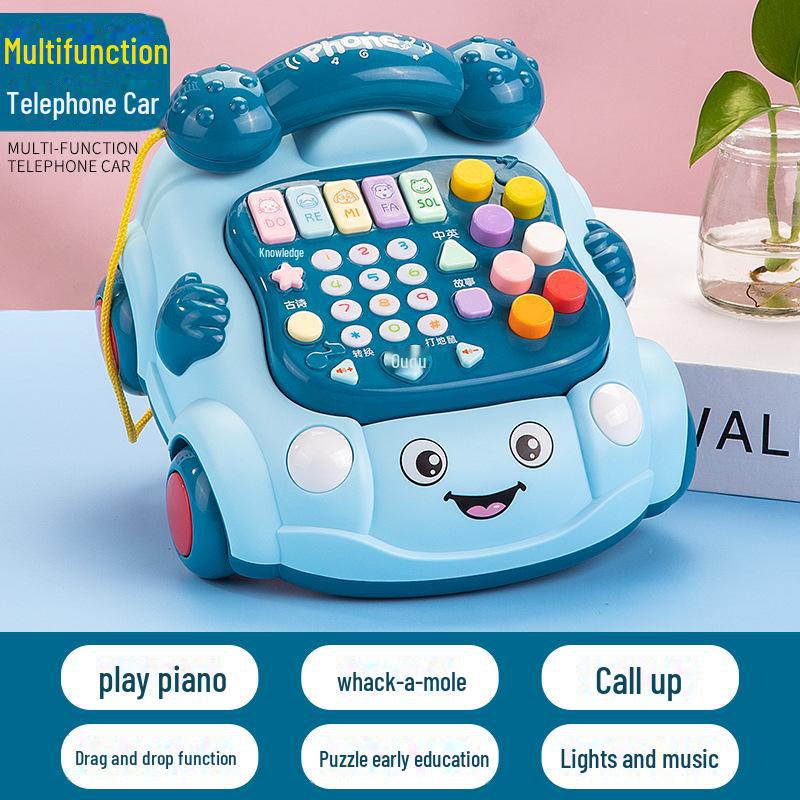 Giocattolo educativo retrò per telefono musicale per bambini da 0 a 3 anni