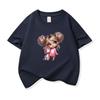 Kids Cotton T Shirt Charming Girl With Pink Unicorn Print Crew Neck Short Sleeve Tee Casual Boys Girls Summer Tops