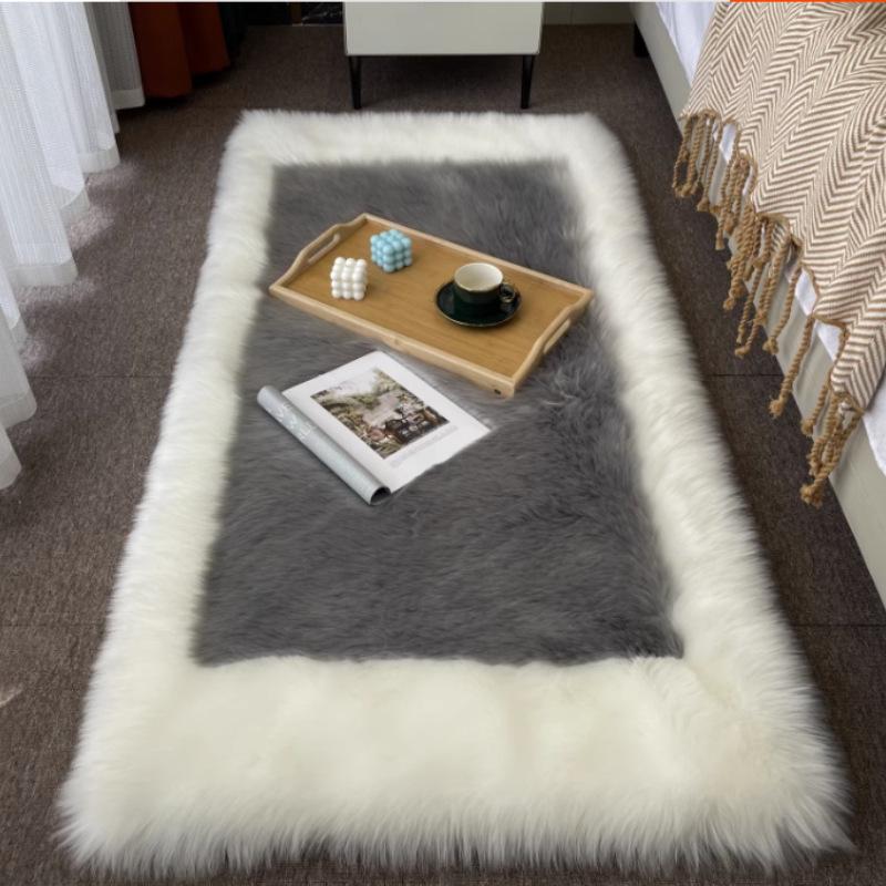 Thickened Imitation Wool Rug for Bedroom, Bay Window, or Living Room
