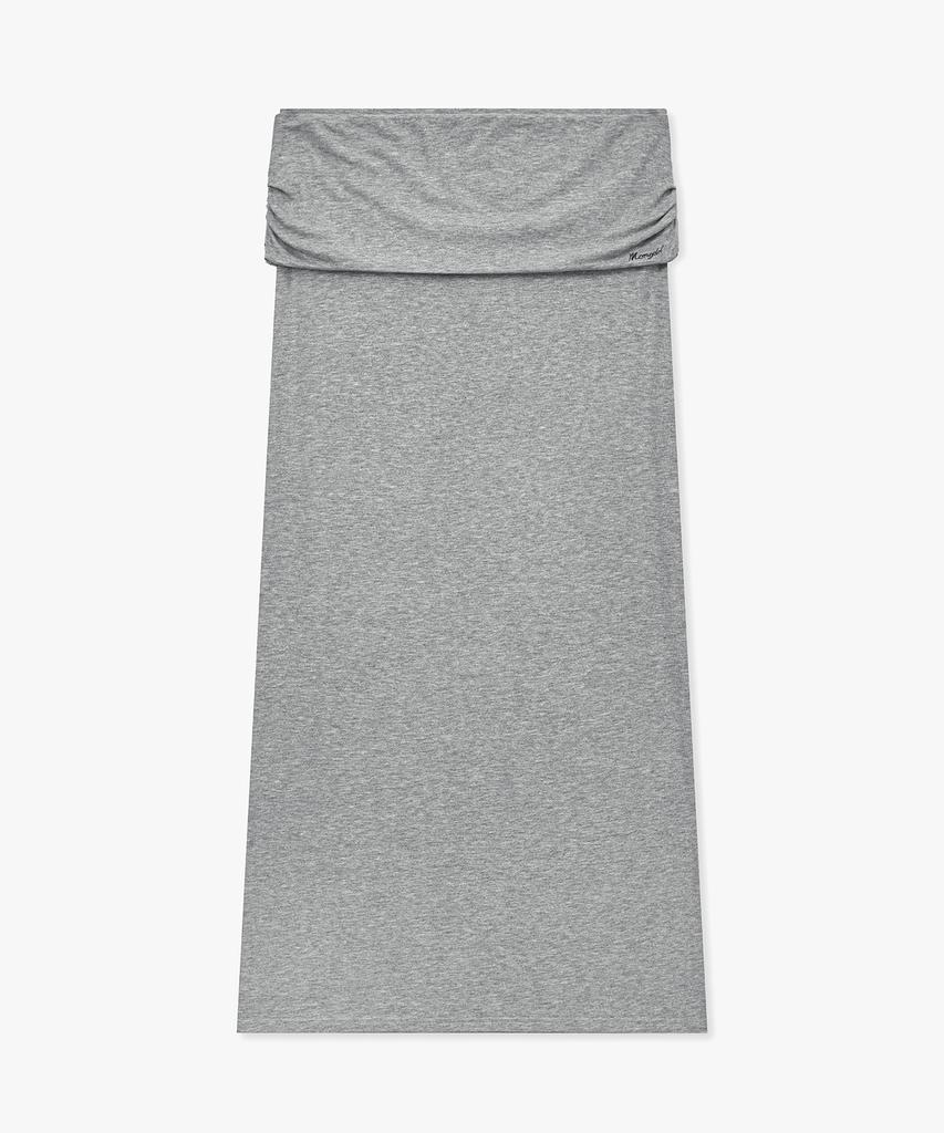 MONGDOL Foldable Banding Long Skirt Gray Mdsk034Gray