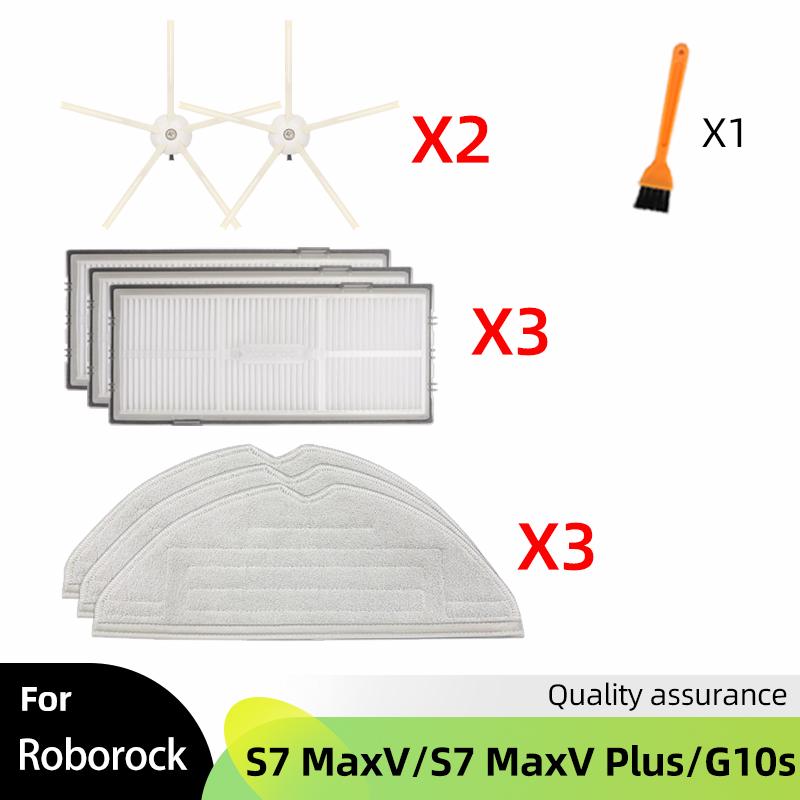 For Xiaomi Roborock S7 MaxV / Plus / S7 MaxV Ultra / G10S Vacuum Main Side Self-cleaning Brush Filter Mop Hepa Dust Bag