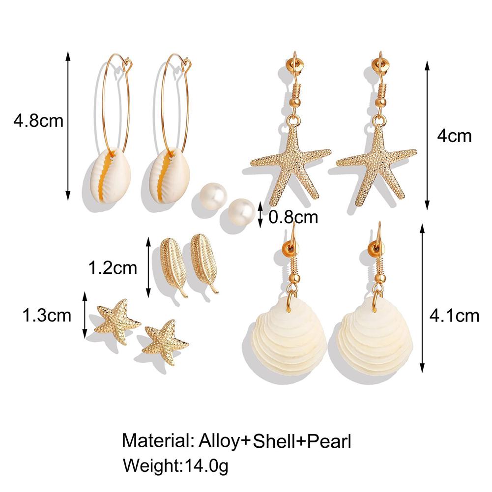Female Retro Shell Earings Fashion Long Tassel Earring