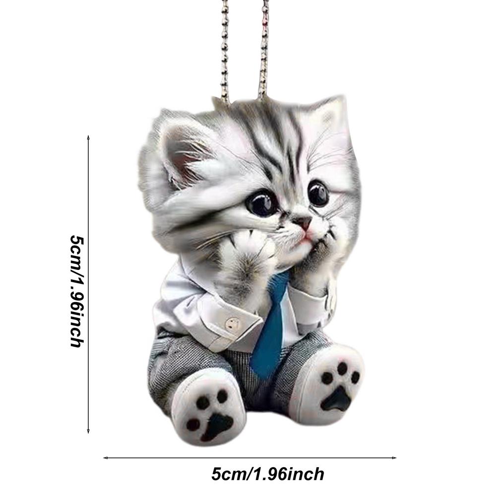 

Плоские акриловые автомобильные украшения для заднего вида, брелок для ключей, автомобильная подвеска, декор для объектива заднего вида, реалистичная подвеска для объектива заднего вида в интерьере