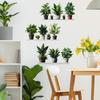 Painted Green Plant Potted Plants Bedroom Living Room Home Wall Background Beautification Decorative Wall Stickers