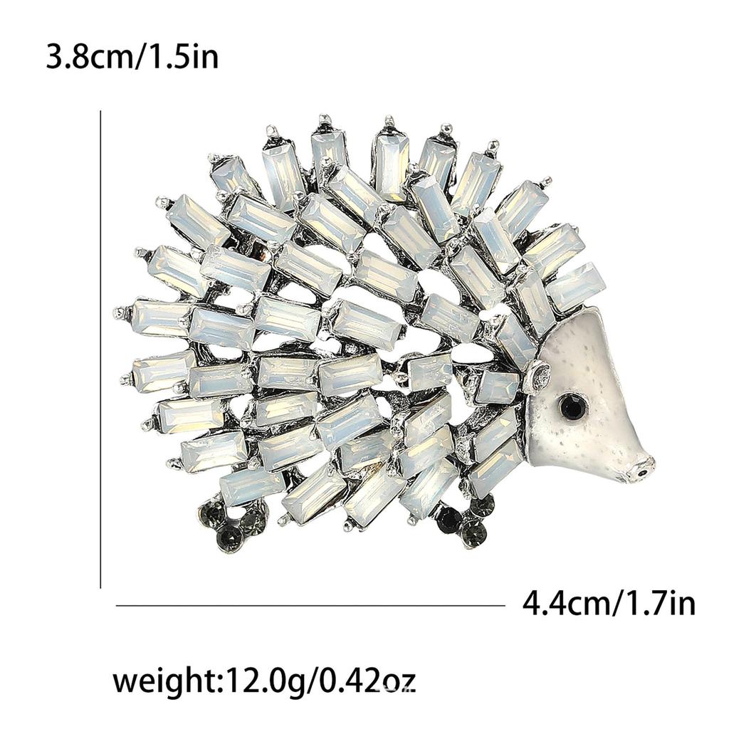 Crystal Hedgehog Brooch: Elegant Animal Corsage Pin for Women's Suit or Cardigan