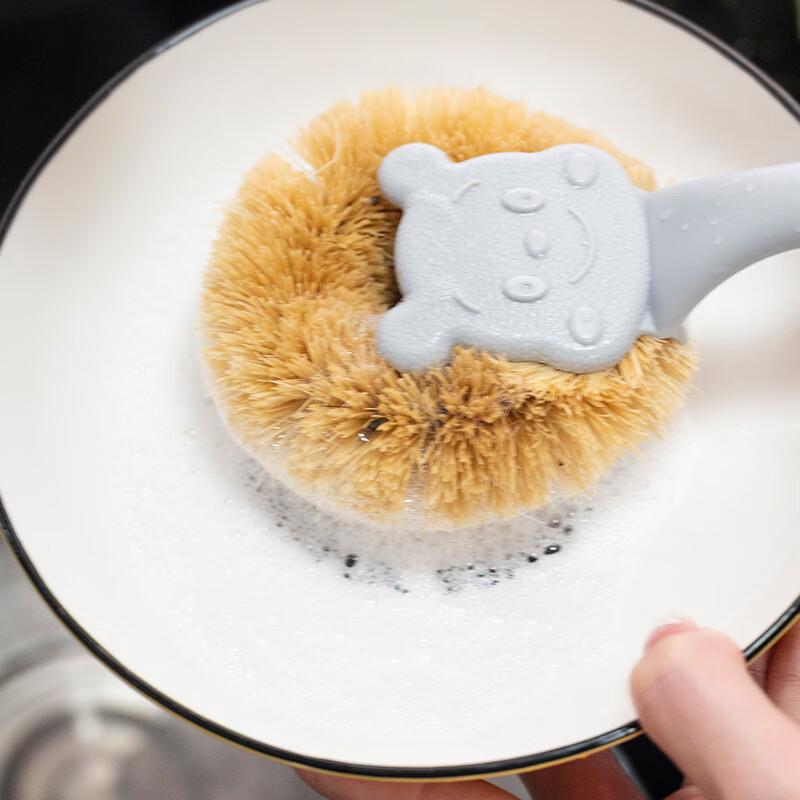 Natural Coconut Palm Bear Long Handle Cleaning Brush