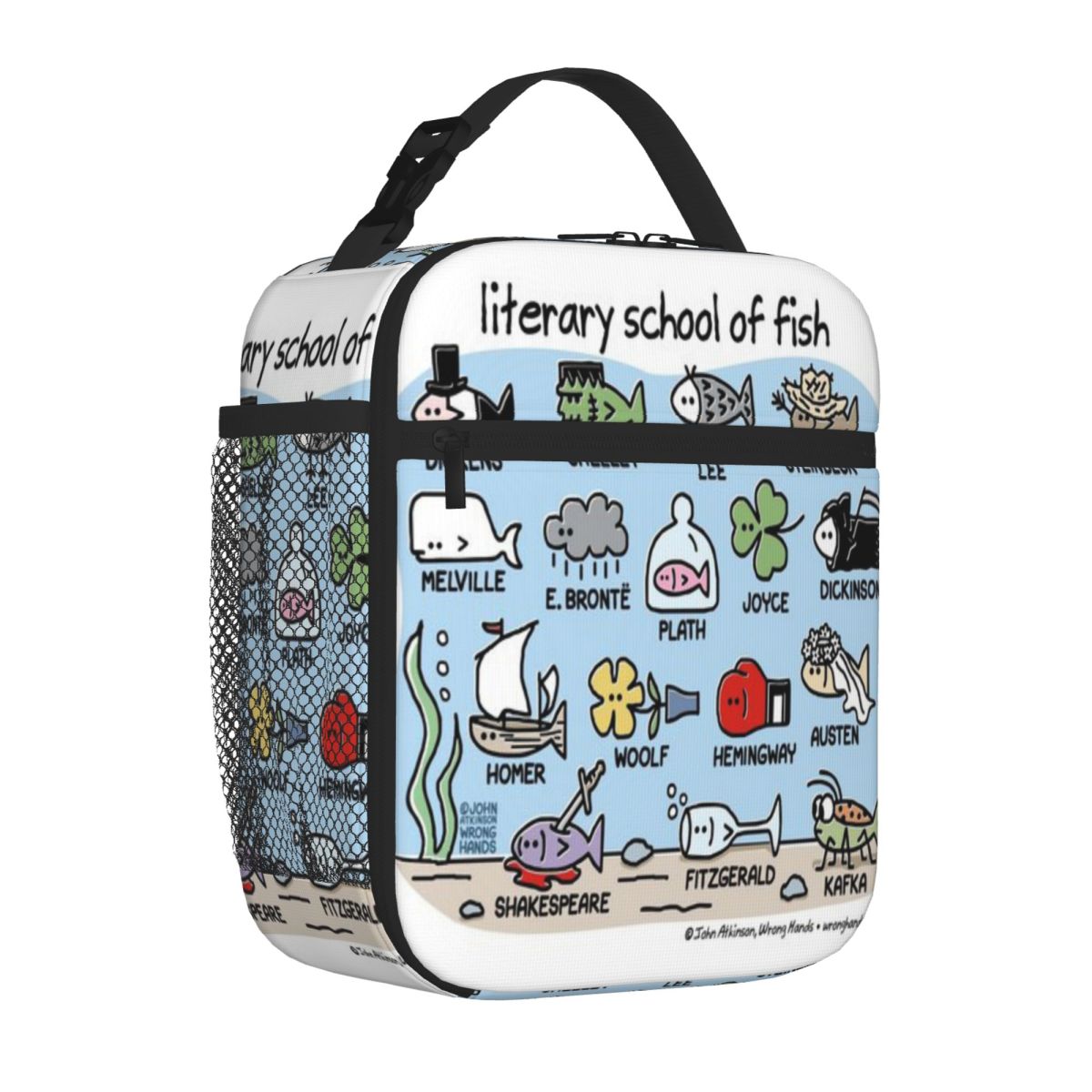 Bestselling Literary School Of Fish Hip Hop Office Lunch Bag Daily Meal Prep Food Storage Bag One Size