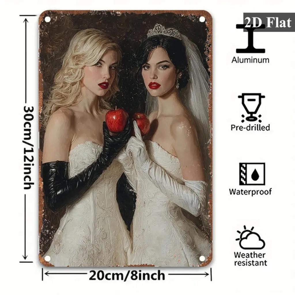 Vintage Snow Queen Tin Sign Metal Retro Wall Art for Home Bar Cafe Decor