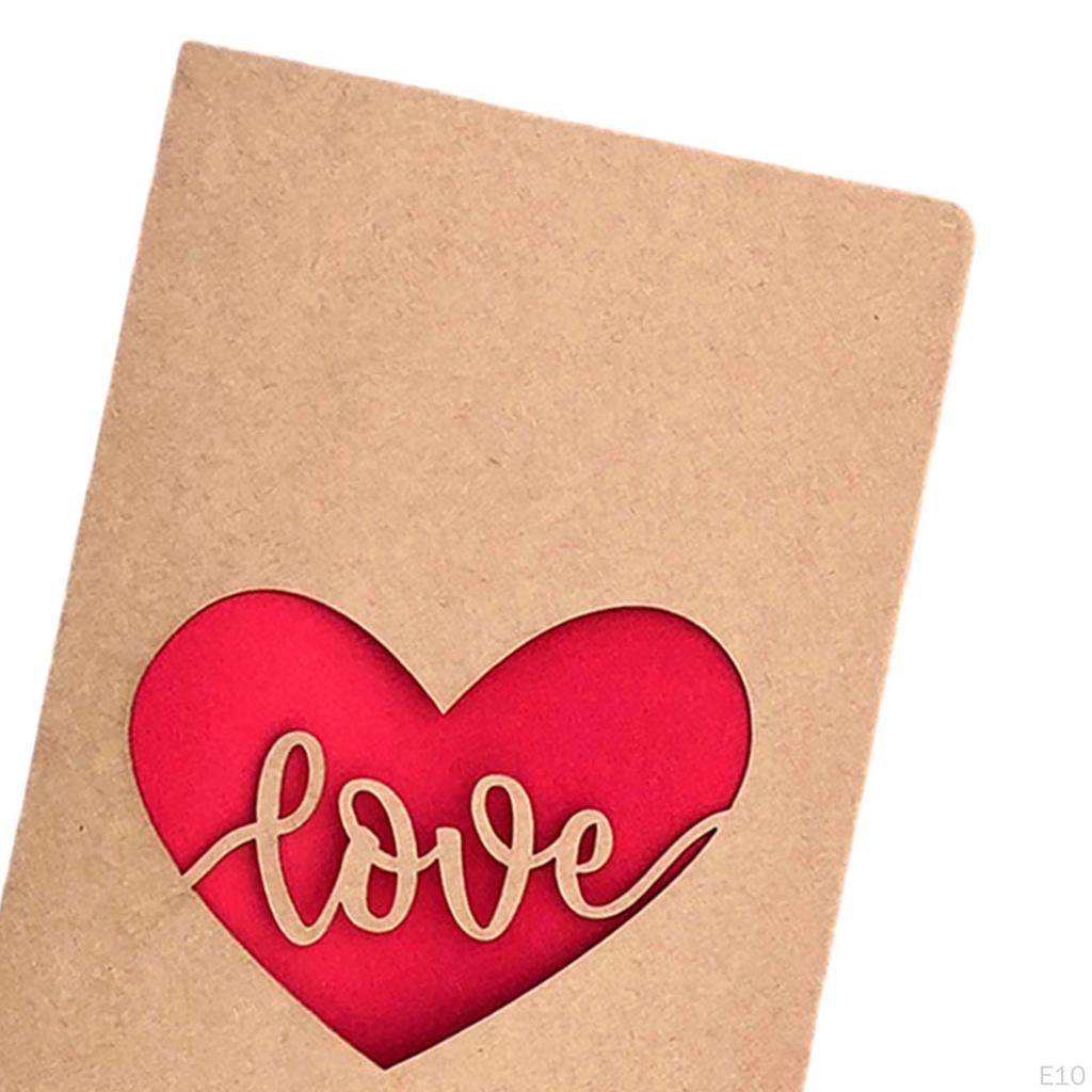 Valentine's Day Cards Birthday Gift Card Kraft Paper Holiday for Family Members