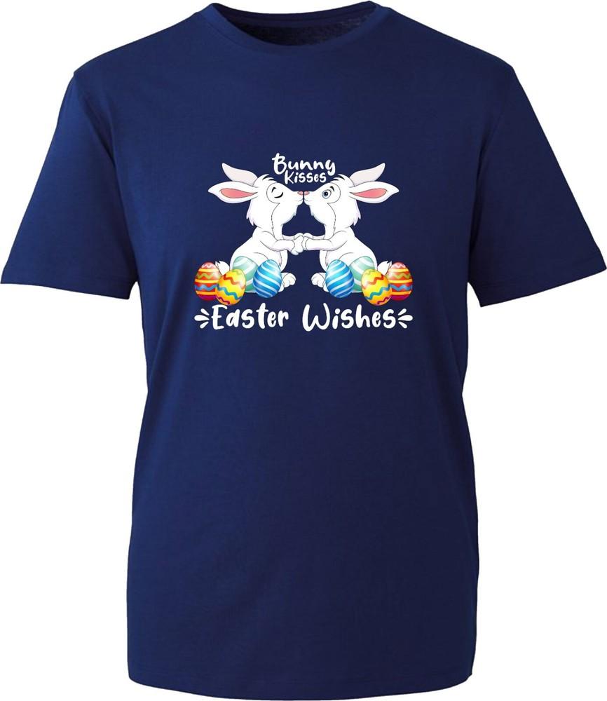 Bunny Kisses Easter Wishes TShirt Easter Bunny Funny Easter Rabbit Quote Top S