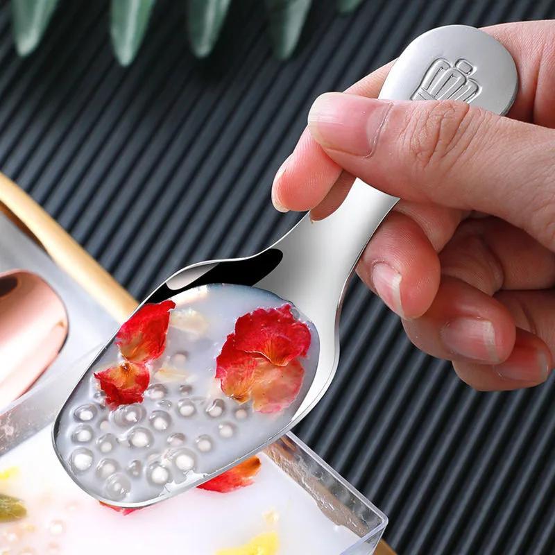 1 Stück Küche Edelstahl Teelöffel Kurzer Griff Zucker Salz Gewürzlöffel Gewürz Tee Kaffeelöffel Kleiner Löffel