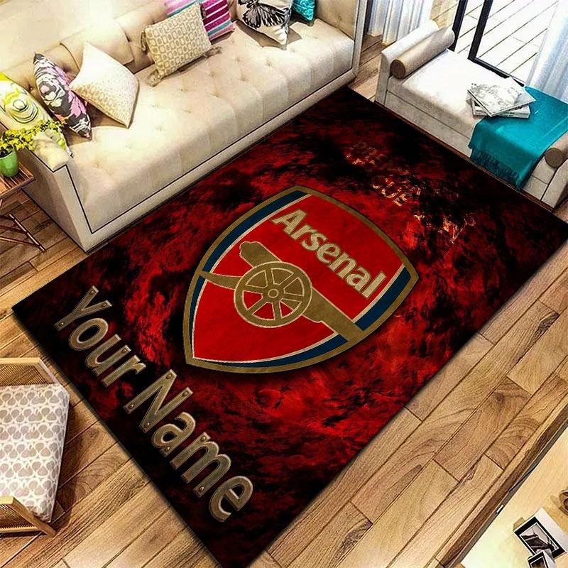 Arsenal F Custom Name Carpet Rug for Living Room Bedroom Home Sofa Decoration,Kids Play Non-slip Floor Mat