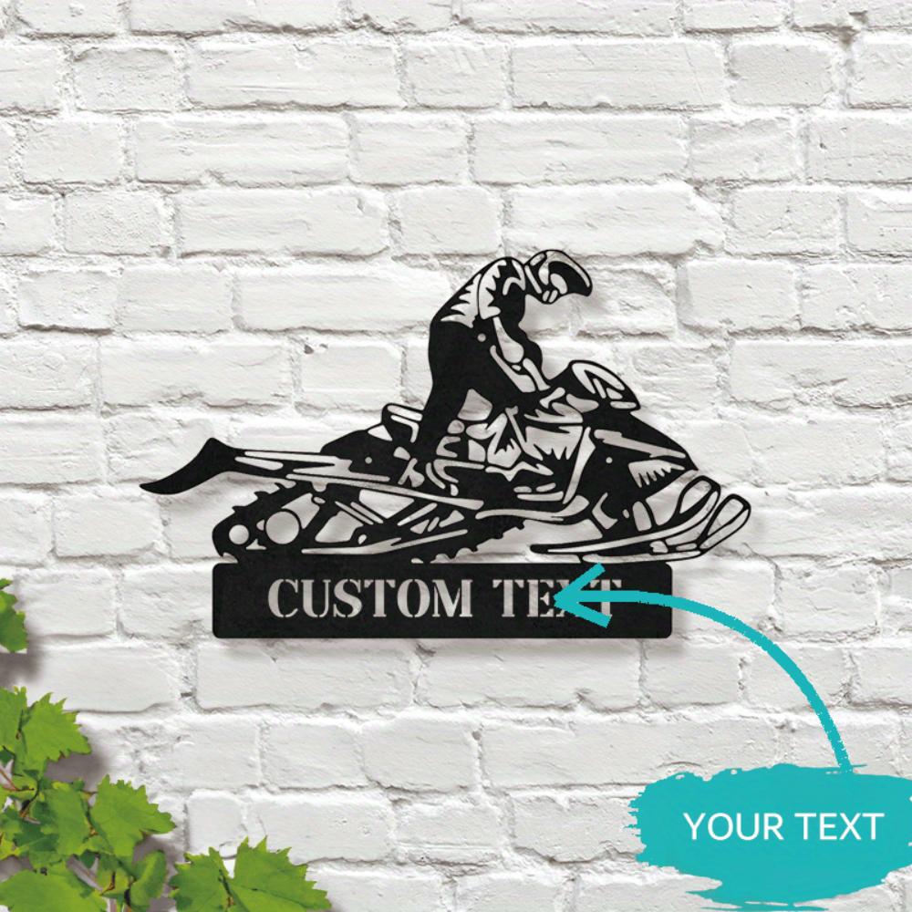 Distinctive Custom Laser-Cut Snowmobiler Metal Wall Art for Garage Outdoor Decor