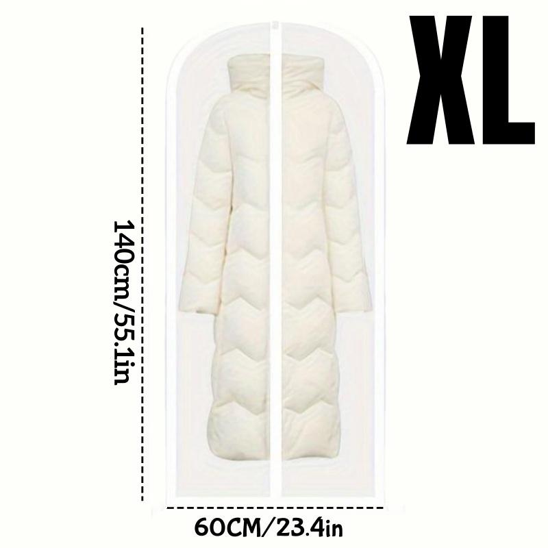 5/10pcs Garment Dust Covers Set with Zipper Hanging Clothes Storage Bags Washable Protectors For MoistureProof Closet Organizer