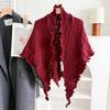 Solid Color Women Scarf Wool Blend Wool Bandana Fashion Triangle Scarf  Autumn Winter