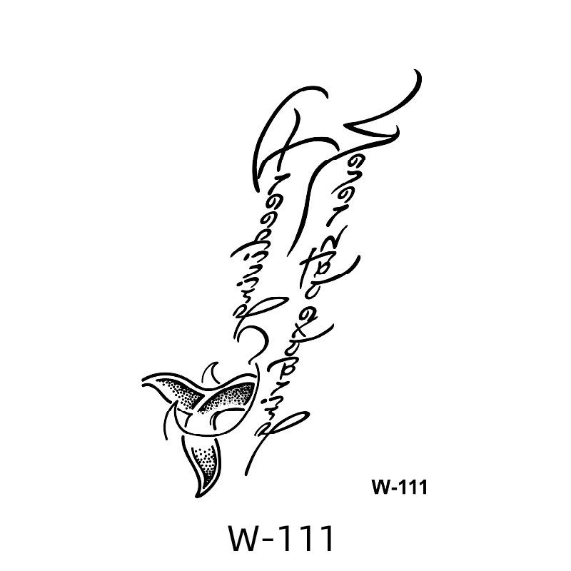 High-End Herbal Non-Reflective Water-Free Tattoo Stickers with Small Patterns