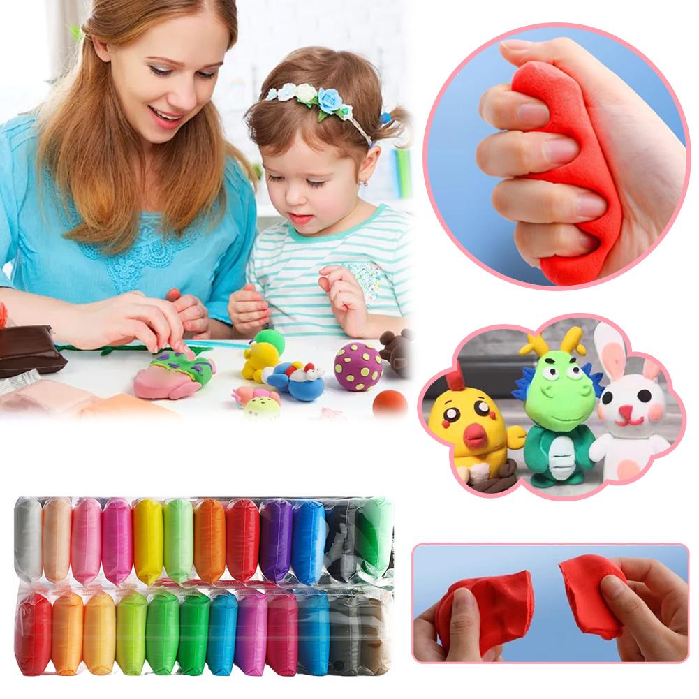 6-Color Ultra Light Clay Candy Bagged Non-Toxic Rubber Clay For Children Hand Diy Space Clay Toy In Clay Color