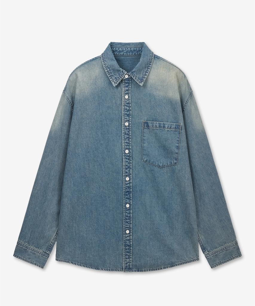 Tienjiti Oversize Denim Shirts (Vintage Blue) Tnsh6E105B2