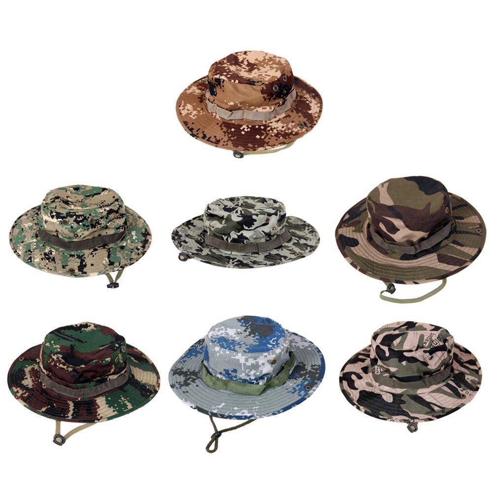 New Wide Brim Back Flap Military Camo Army Boonie Jungle Size Small Hat ...