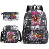 One Piece Tony Chopper School Bag Set Kids Backpack Shoulder Bag Pen Case Anime Print Casual Daypack for Children