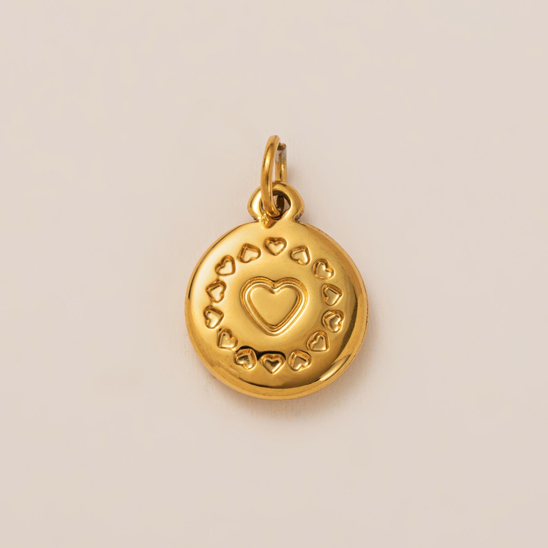 

Ожерелье-цепочка Miranda Charm из нержавеющей стали с сердцем и надписью Love, водостойкое, шикарное, популярное, романтичное, корейский циркон, подарок