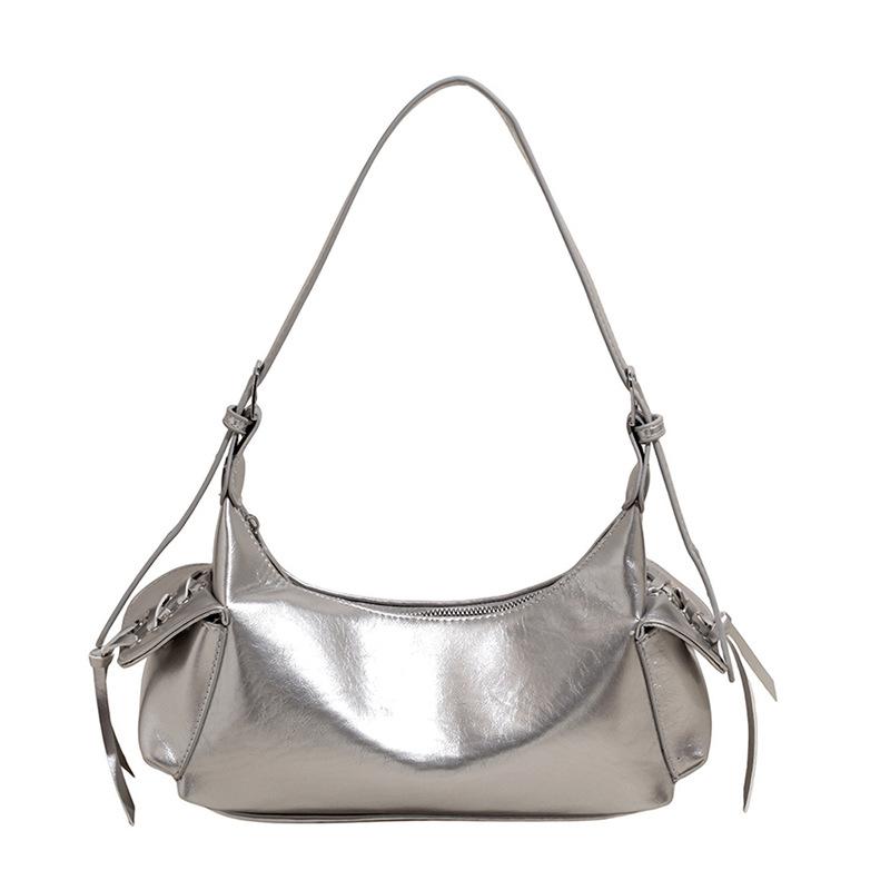 Textured retro commuter trendy shoulder bag women's summer new fashionable Spice Girl style underarm dumpling bag