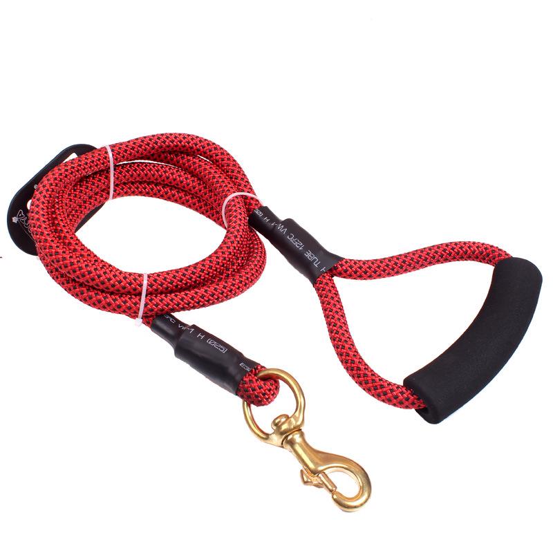 Dog Leash Pet Leash Pet Supplies, Bite-resistant Mountaineering Rope Copper Hook Dog Leash Large Dog
