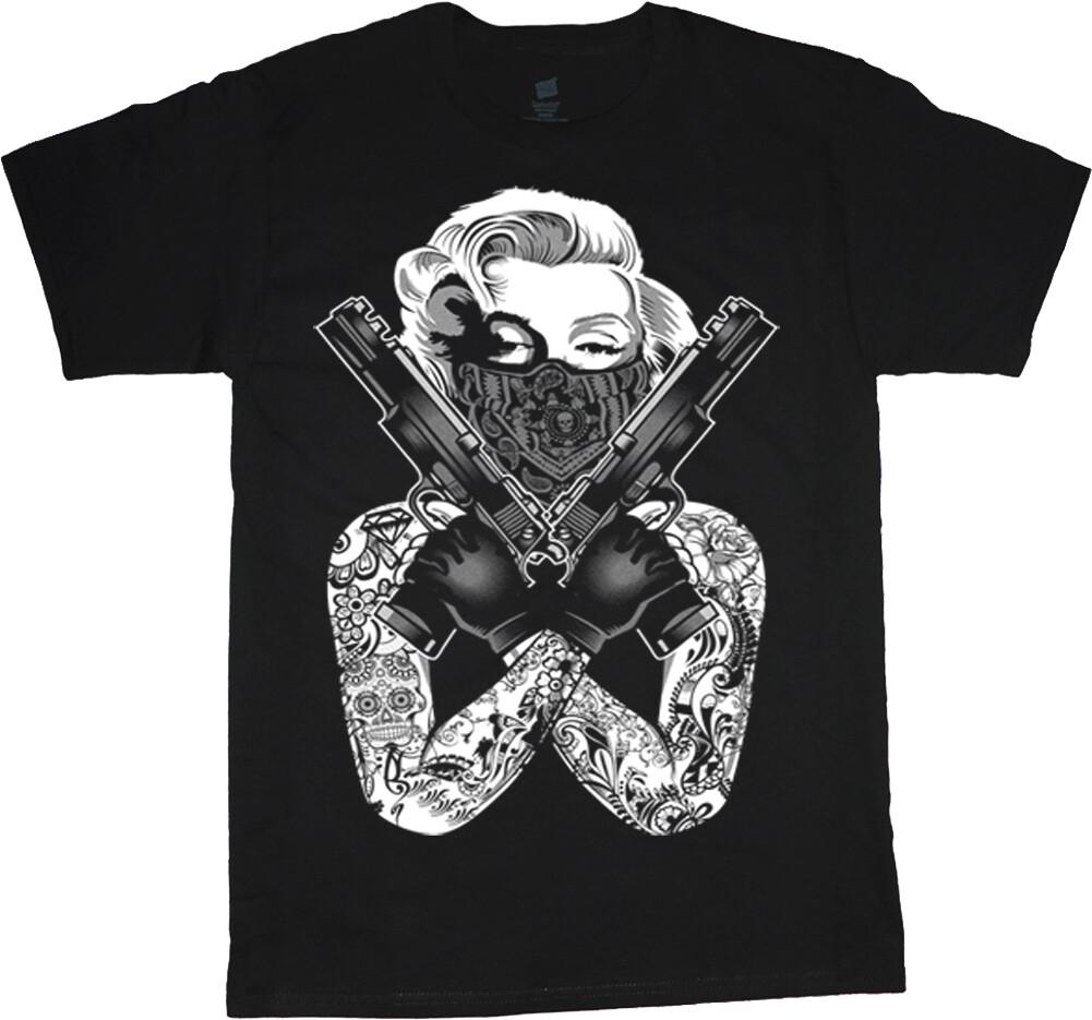 Marilyn Monroe Gangster T-shirt Graphic Tee Shirt XXXL