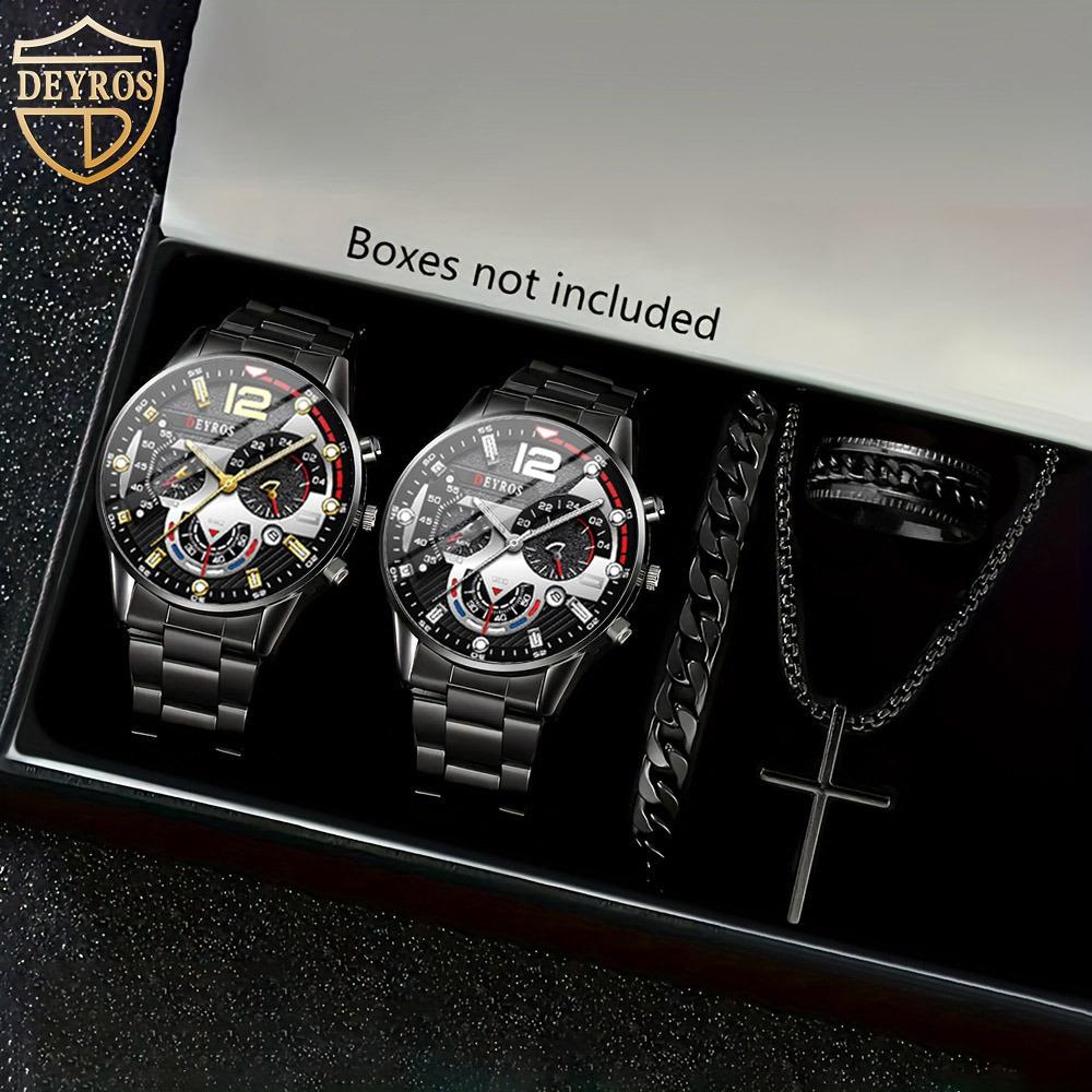Watch Accessories Five-Piece Men S Watch Steel Belt Men S Quartz Watch