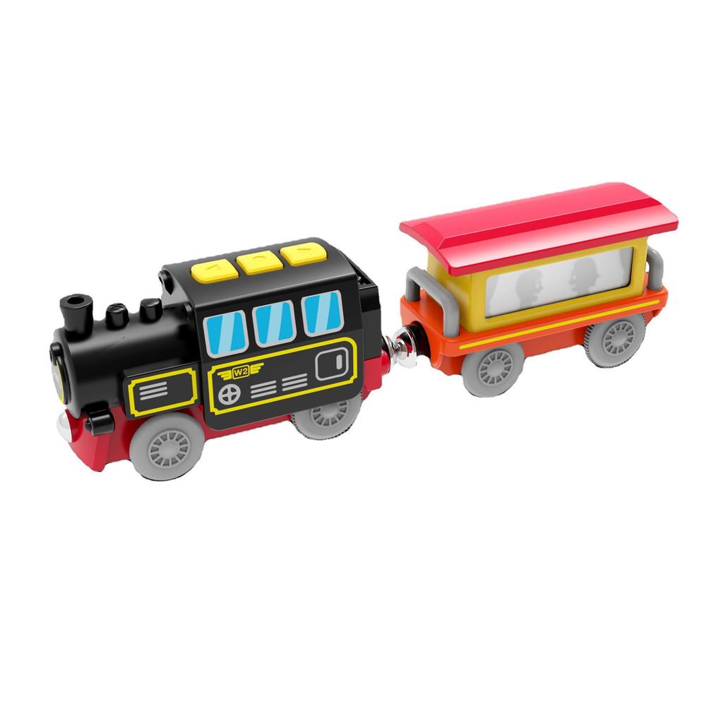 Children's Electric Antique Wooden Suit Rail Car Light Sound Effect Simulation Retro Small Train Gift