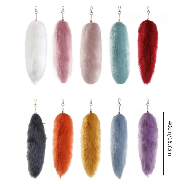 Foxes Tail Keychain Cosplays Toy Foxes Tail Keyring Bag Hangings Pendant Charm