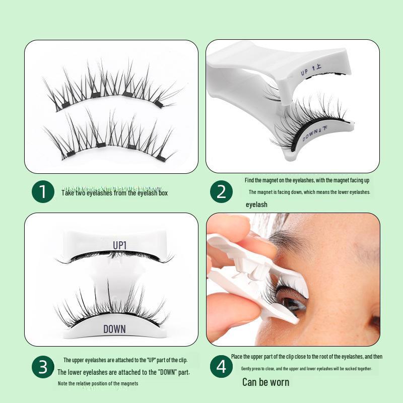 Little Devil Magnetische Sonnenblumen-Wimpern - Kleberfrei, Einfache 3-Schritt Natürliche Falsche Wimpern