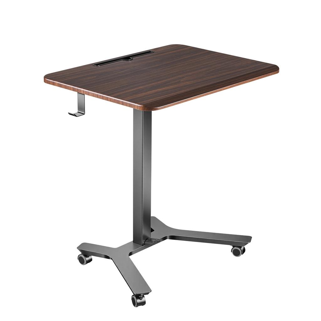 Standing Desk, Adjustable Height Mobile Stand Up Desk w/ Casters, 715 x 520 mm Small Computer Sit Stand Rolling Workstation w/ Hook, 15 kg Capacity,