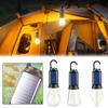 GGbingo Solar Powered LED Camping Lamp with Hook LED Lantern USB Charging Outdoor Tent Light Waterproof for Outdoor BBQ Camping