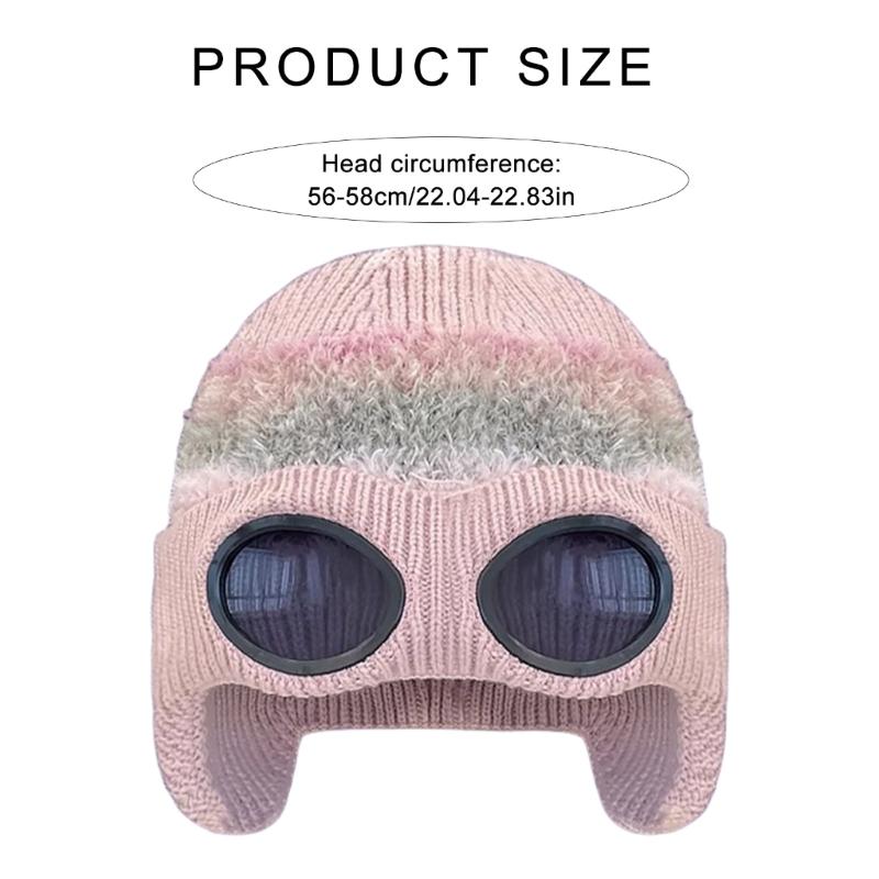 Pilot Sunglasses Knitted Hat Stylish Warm Soft Comfortable Hat Fashion Hat for Winter Warmth and Fashionable