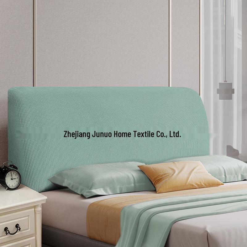 Nordic Style Elastic Bed Head Cover - Full, Removable, Washable, Solid Color, Soft, Dust-Proof Cover