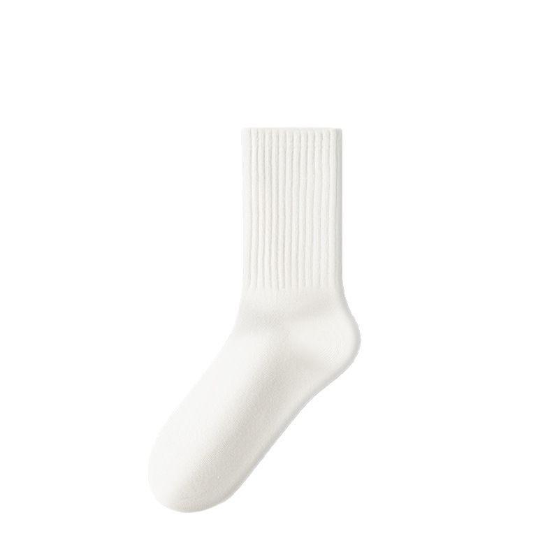 Female Spring and Autumn Pure Cotton Boneless Deodorant Anti Pilling Moon Son Tube Pile Socks