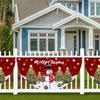Christmas Outdoor Fan-shaped Flag Banner Christmas Decor for Home 2026 Cristmas Drop Ornament Xmas Navidad Gifts New Year 2026