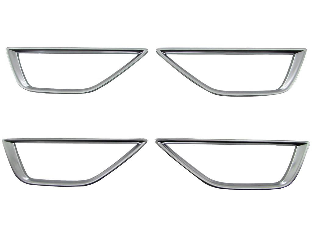 BRIGHTZ GU Inner Door Handle Satin for Crosstrek Covers, Plated, 4-Piece, Silver, [INS-DHC-163]