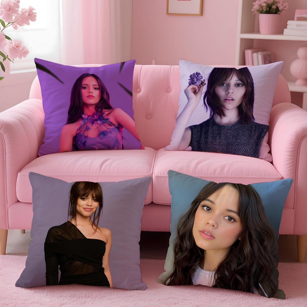 Celebrity J-Jenna Ortega Povlak na polštář Prodyšný Lněný povlak na polštář Letní Bez zápachu Ekologický Neviditelný zip Omyvatelný