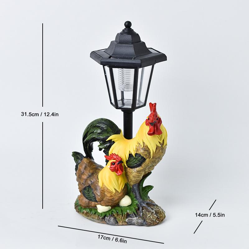 JYL TS/072,Resin Garden Gnome Solar Outdoor Light Figurine Statue Lamp for Garden Villa Home Decor