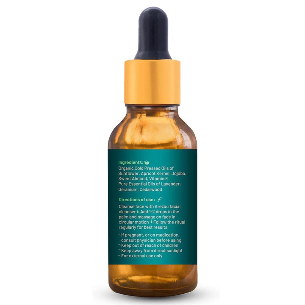 Arezou Radiance & Glow Face Oil - 30ml | Hydrating, Brightening | Non-Greasy, Vitamin-Rich Serum, Smooth & Healthy Skin - All Skin Type